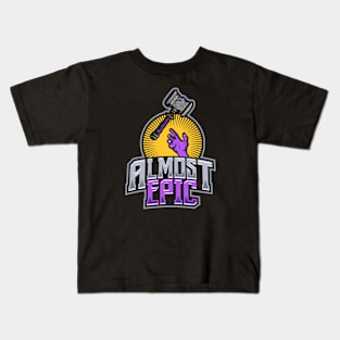 Almost Epic Logo - On Black Kids T-Shirt